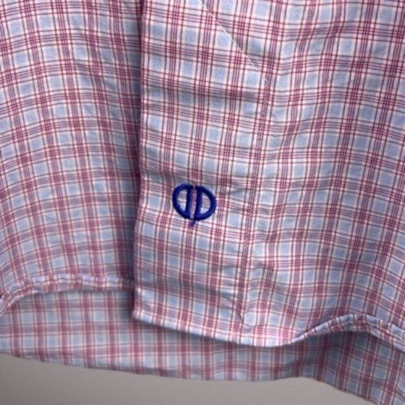 David Donahue Trim Fit Long Sleeve Cotton Button Up Dress Shirt 16.5 - Picture 5 of 6